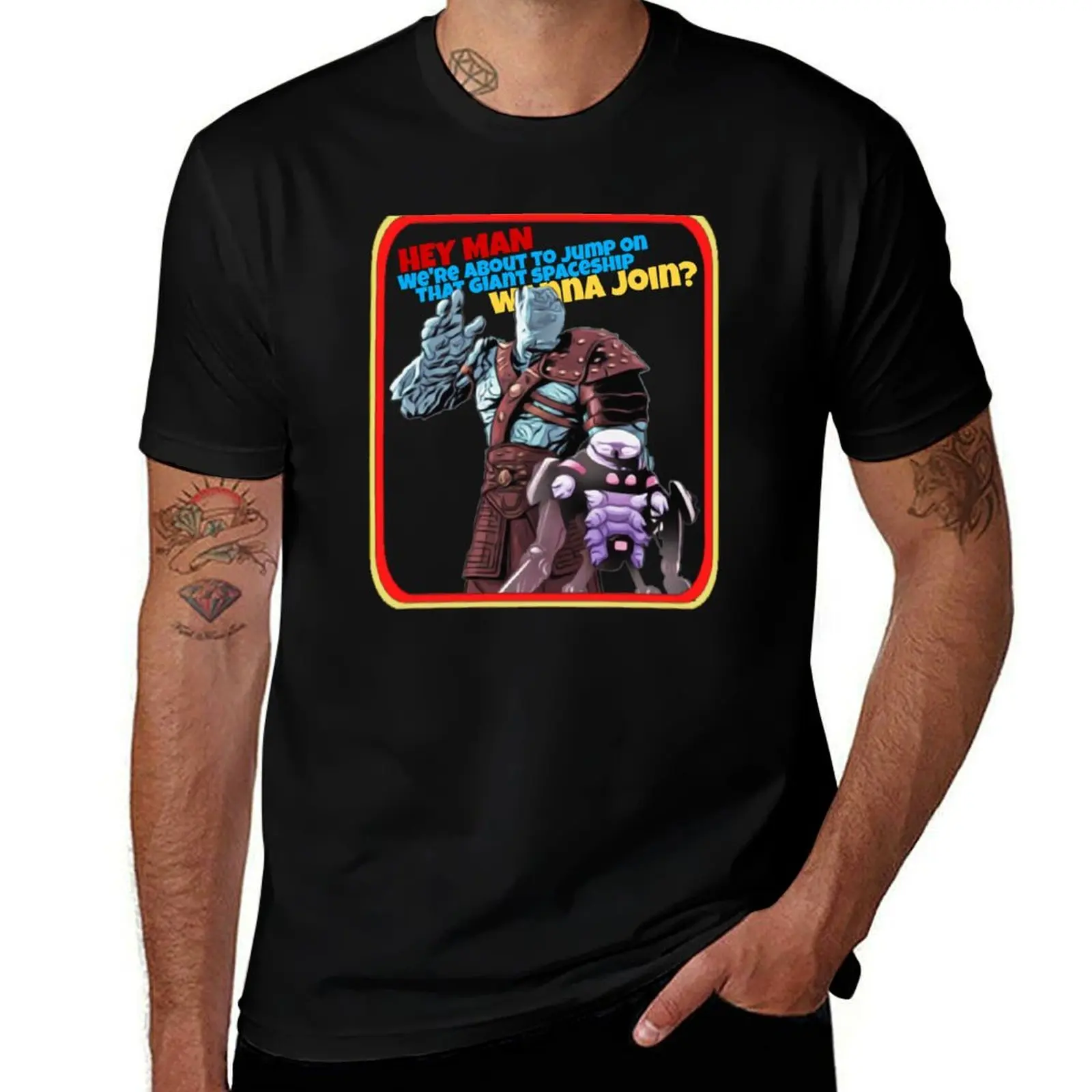 Hey Man. We're About to Jump on That Giant Spaceship. Wanna join? - Korg T-Shirt Trend Art Print T-Shirt
