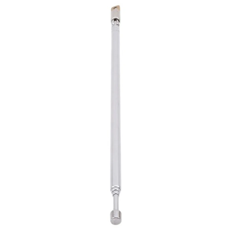 FM 라디오 TV AD용 텔레스코픽 안테나 공중 교체, 스테인레스 스틸, 60cm, 6 섹션