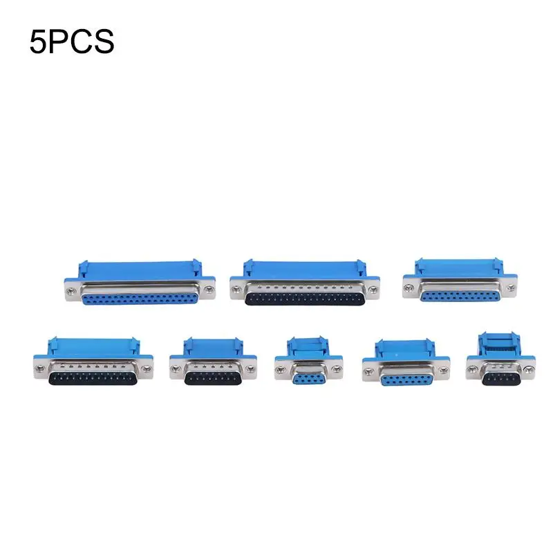 5Pcs DIDC Male Female Serial Port Connector Solderless Connectors DB9 RS232 Serial To Terminal Female Male Adapter Connector
