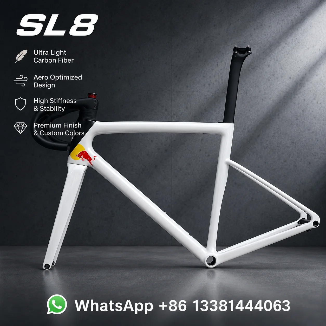 2026 NIEUWE SL8 Toray T1100 Aero Carbon Racefiets Frame Ultralicht Disc Brake Frameset Aangepaste Kleuren Beschikbaar