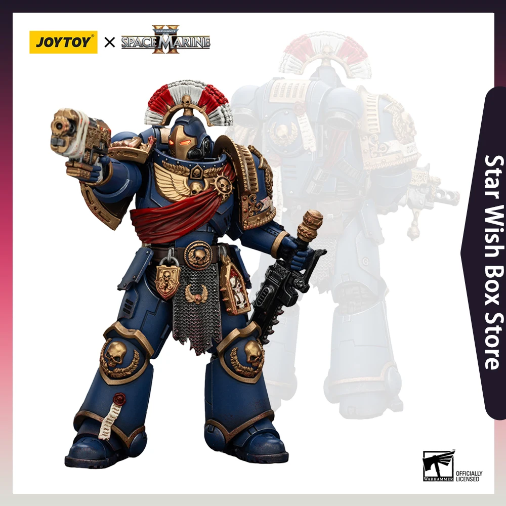 

JOYTOY Warhammer 40k Ultramarines Relic Secundus Броня со стрелковым болтом Винтовка Цепной меч и пистолет с болтом Фигурки 1/18