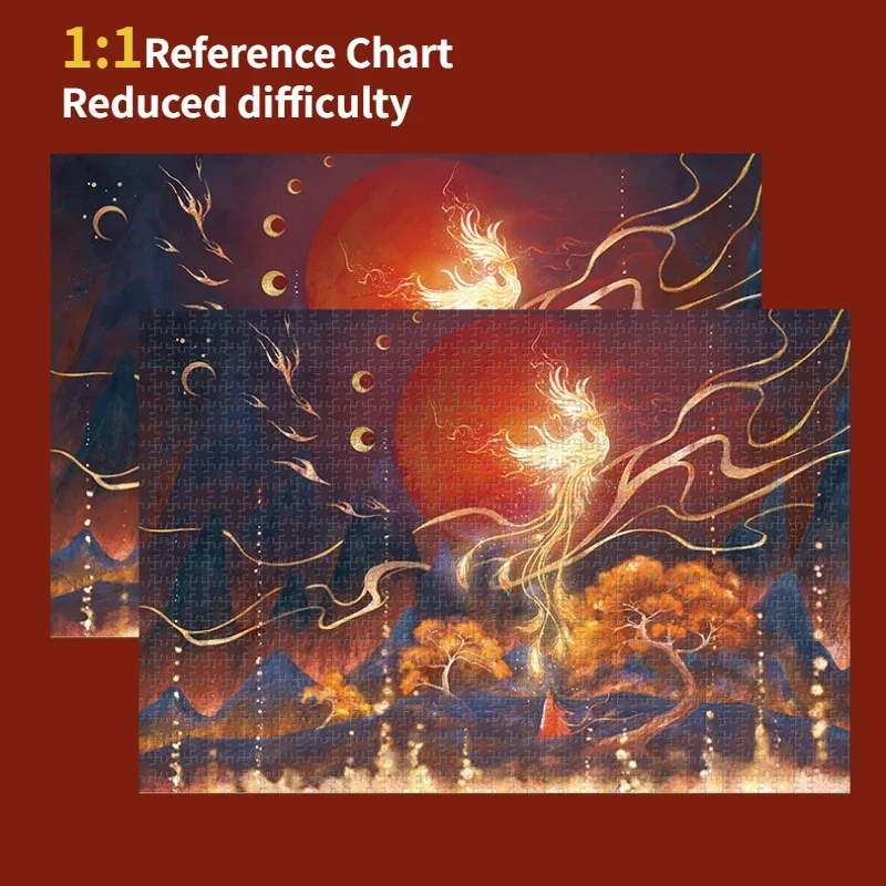 

Chinese Style Puzzle Educational Toys 1000pcs Plastic Puzzle Pieces Fit Together Perfectly Adult Decompression National Tide