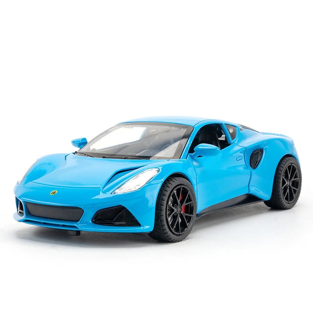 1:24 LOTUS EMIRA sports car High Simulation Diecast Metal Alloy Model car Sound Light Pull Back Collection Kids Toy Gifts