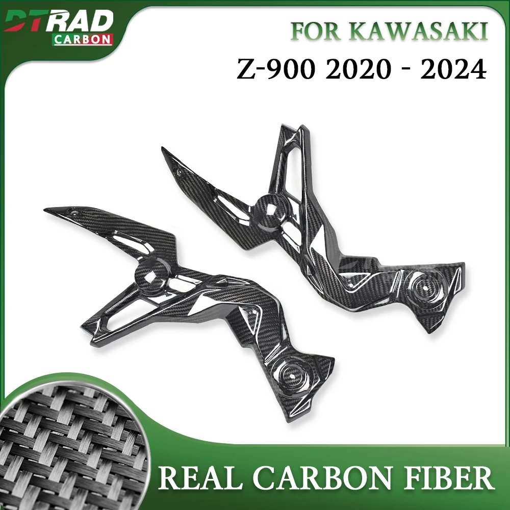 

For KAWASAKI Z900 2020 - 2023 2024 Real Carbon Fiber Motorcycle Body Frame Covers Engine Side Panels Accessories Fairing Kit