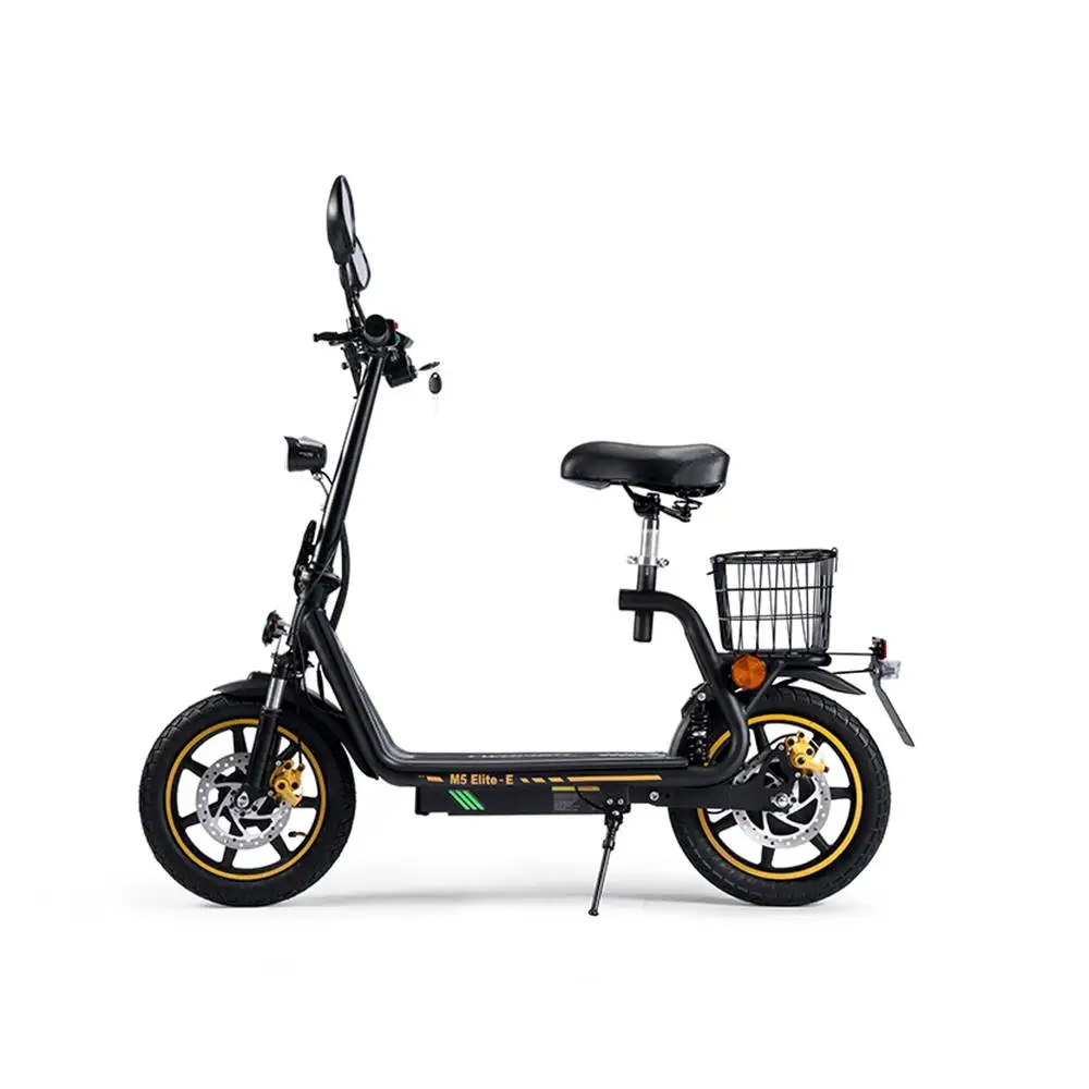 Patinete eléctrico para adultos TWOFISH M5 Elite-E con neumático de 14 pulgadas, batería de 48V13AH, para desplazamientos urbanos, con asientos extraíbles.