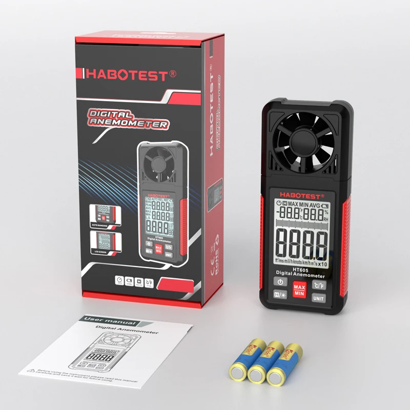 Portable Digital Anemometer Sale Speed Measuring Instruments Measures Air Velocity Temperature Humidity Wireless