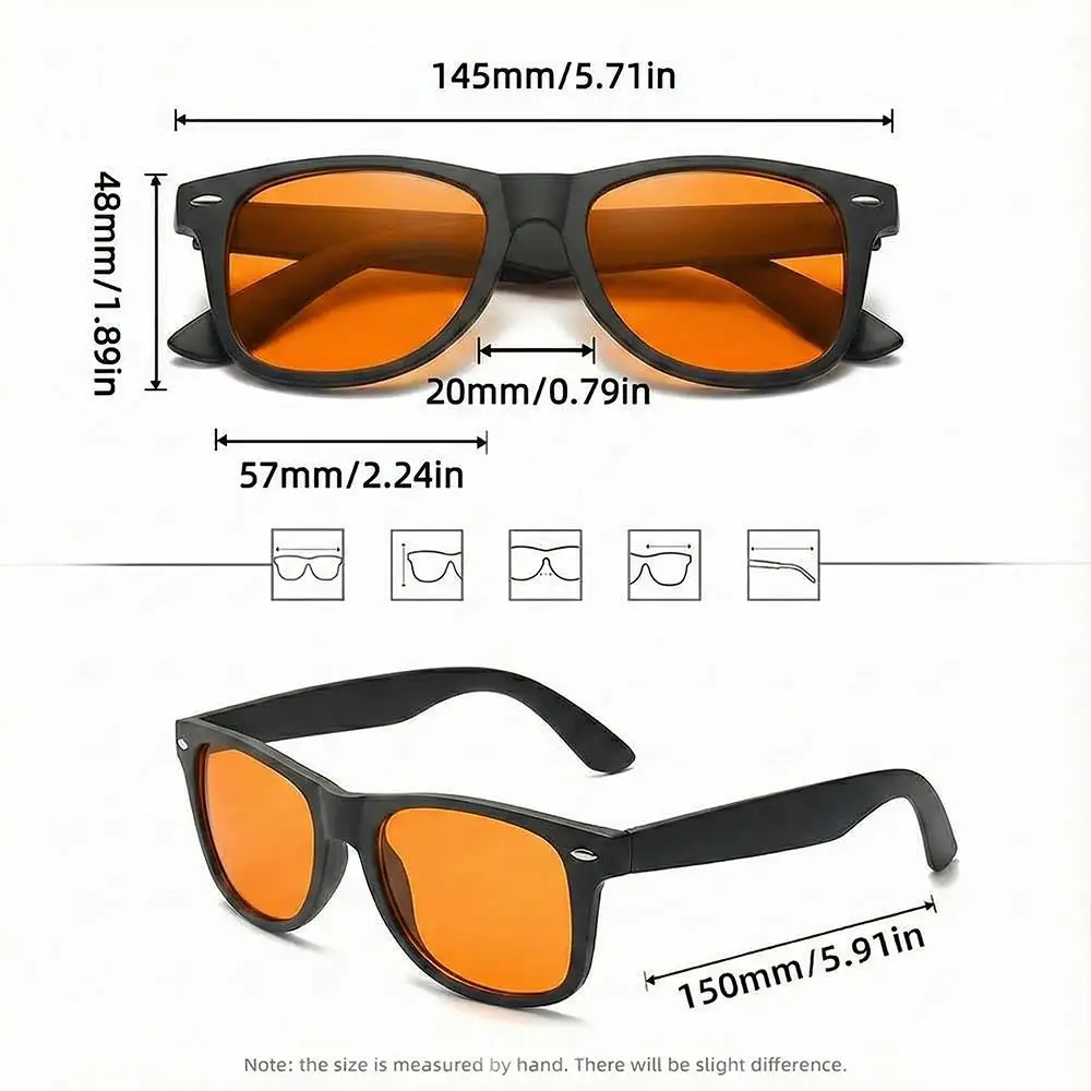 للرؤية الليلية الضوء الأزرق حجب النظارات الرجال النساء حماية الكمبيوتر النظارات المضادة لإجهاد العين الألعاب عدسة برتقالية حمراء TR90 #4