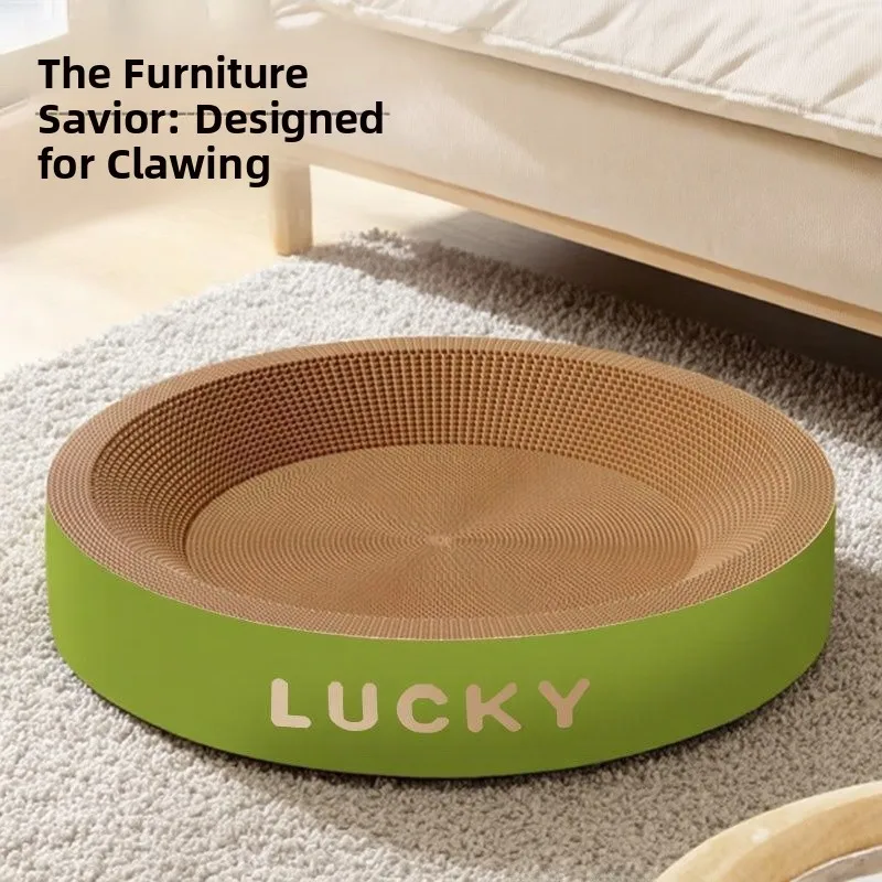 

Большая овальная износостойкая доска-когтеточка для животных, высококачественная, не оставляющая следов, коврик для когтеточки