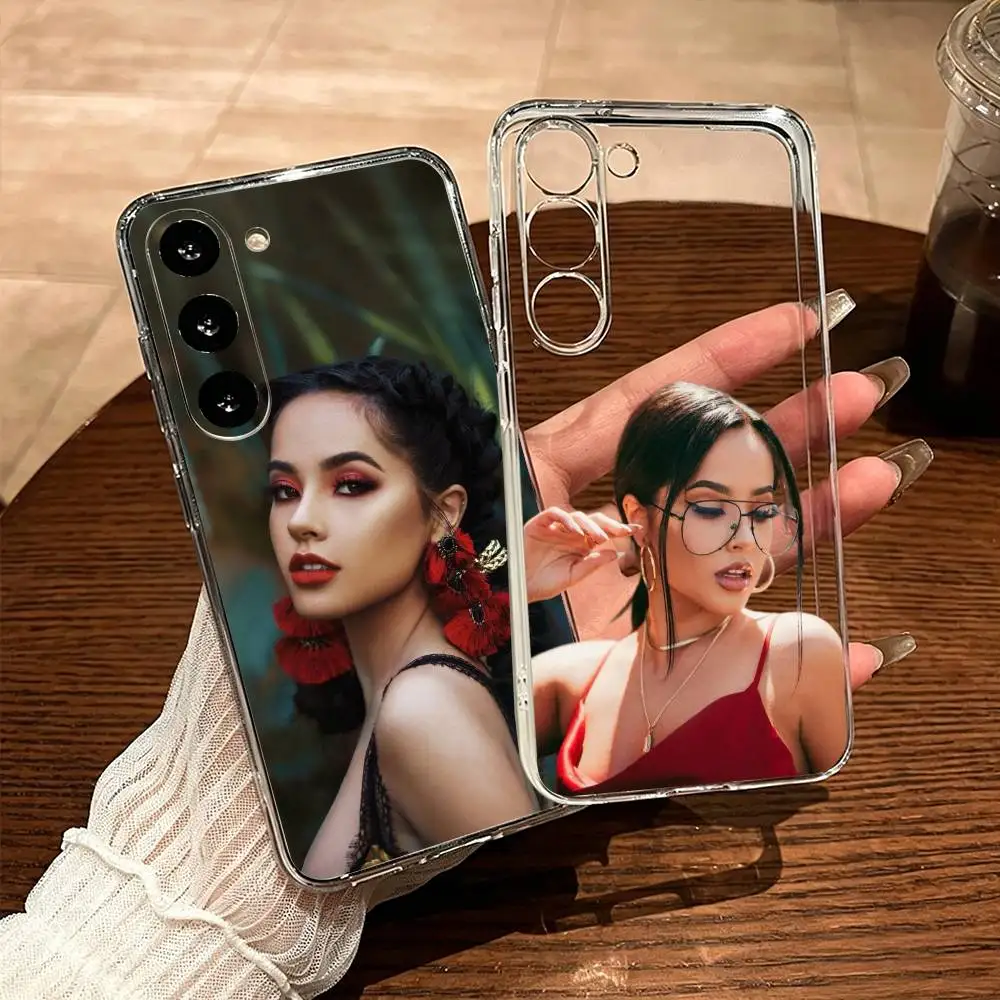 Becky G Phone Case Simple Anti-Fall Shatterproof Transparent Printed Phone Case For Samsung Galaxy