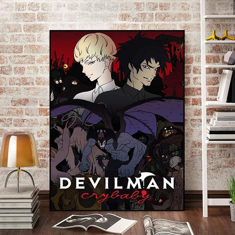 Devilman Crybaby Poster Decorative Pictures for Living Room Painting Wall Posters Home Decor Bedroom Decoration Art Mural Canvas