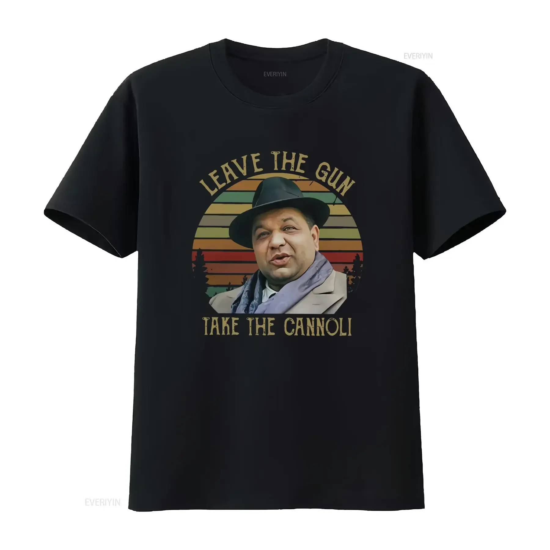 The Godfather Inspired T shirt Leave Gun Take Cannoli Retro Design for Men's Wear vintage Washed fashion Stylish streetwear