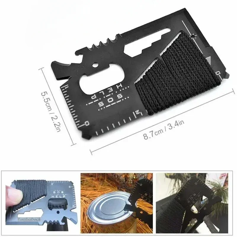 EDC Credit Card Multifunctional Pocket Hunting Knife Outdoor Sports Camping Hiking SOS Survival Rescue Emergency Tools