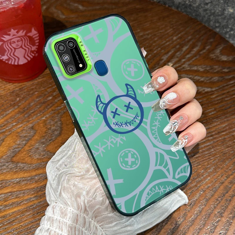 Fasion Luxury Laser Case for Samsung A02 A03 CORE A03S A05 A14 A20S A21S A22 A23 A31 A33 A53 4G 5G Cover Coque Little Monsters