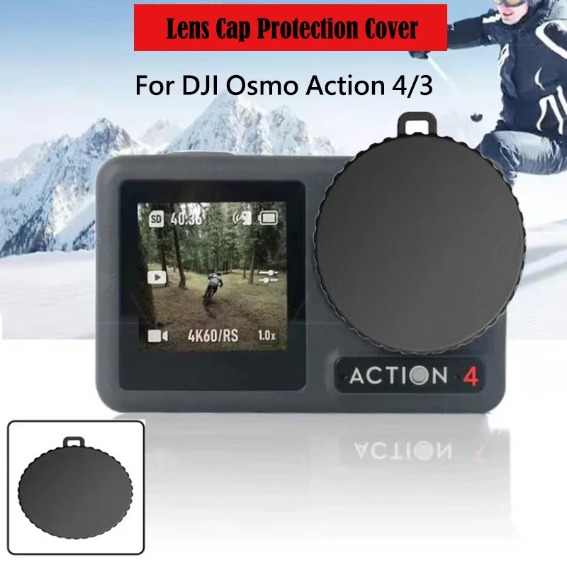 Couvercle d'objectif pour DJI Osmo ACTION 4/3, protecteur d'objectif d'appareil photo de sport, capuchon anti-poussière et anti-chute, accessoires DJI Action 4