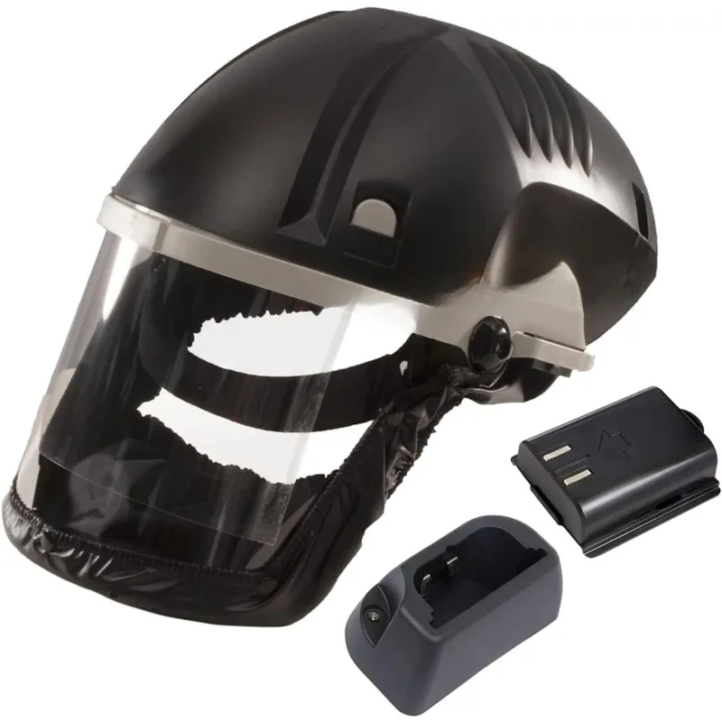 Christmas.Airshield Pro Respirator & Face Shield Bundle with Additional Battery Charging Cradle & 8-Hour Rechargeable Battery