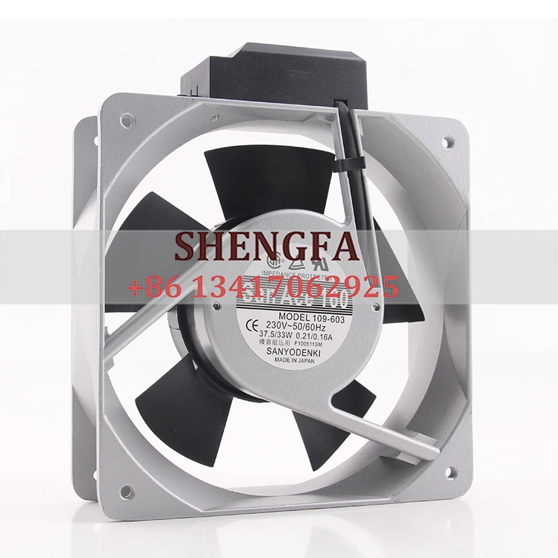 

Original Sanyo 109-603 AC230V 0.21/0.16A 160X160X50MM 16050 16CM Fan with high air capacity Aluminum frame Cooling fan