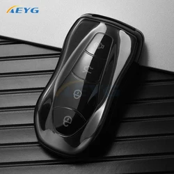 TPU Car Key Case Cover Shell Fob For Geely Tugella E Pro Emgrand L S GS GL EV RS Coolray Geometry A C EX3 Geely GC9 Key Chain