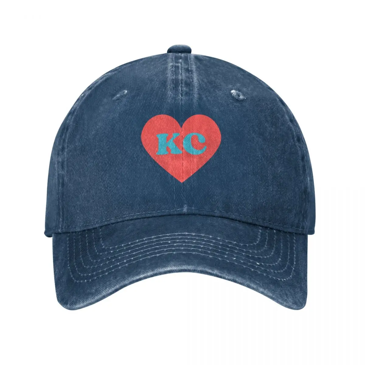 KC Current Heart Baseball Cap Beach Outing Fishing cap Caps Women Men's