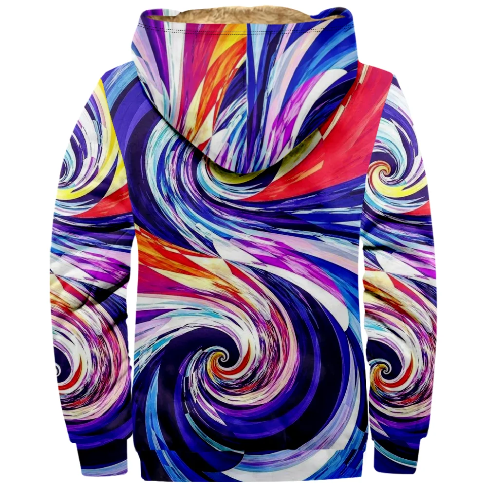 Sudadera con capucha de mareos en 3D, sudadera de manga larga con cremallera, abrigo con cuello levantado, ropa de calle Harajuku, ropa de invierno para hombres y mujeres