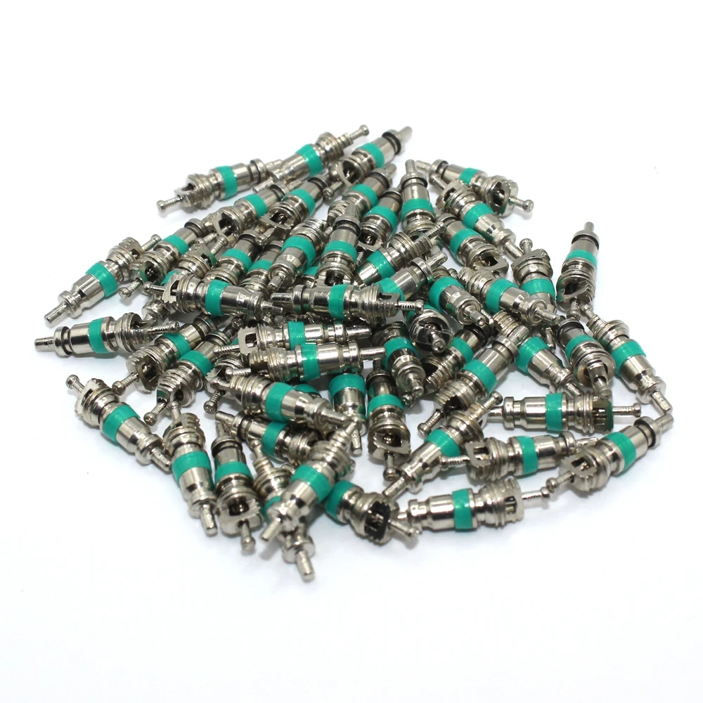 100pcs, Schrader Valve Core for Auto A/C Air Conditioning / Bike Bicycle Tire / HVAC Replacement