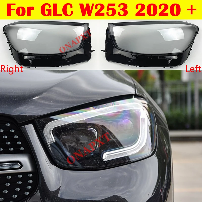 

Car Front Headlight Cover For Mercedes-Benz GLC W253 2020 Headlamp Lampshade Lampcover Auto Glass Lens Shell C200 C260 C300