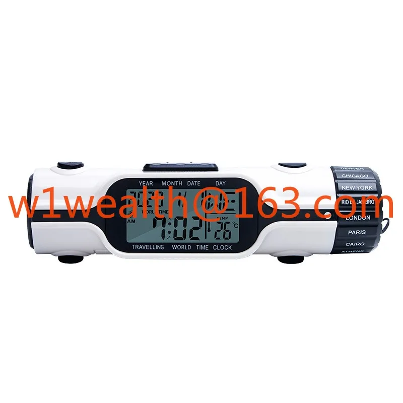 Precision Electronic Thermometer Perpetual Calendar Time Alarm Clock Indoor and Outdoor Flashlight Thermometer with Backlight