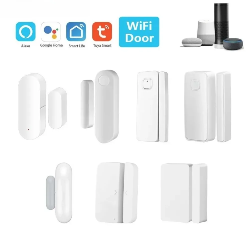 

Интеллектуальная Wi-Fi дверная магнитная беспроводная сигнализация для дверей и окон, интеллектуальное распознавание, уведомление о приложении в реальном времени, высокая чувствительность