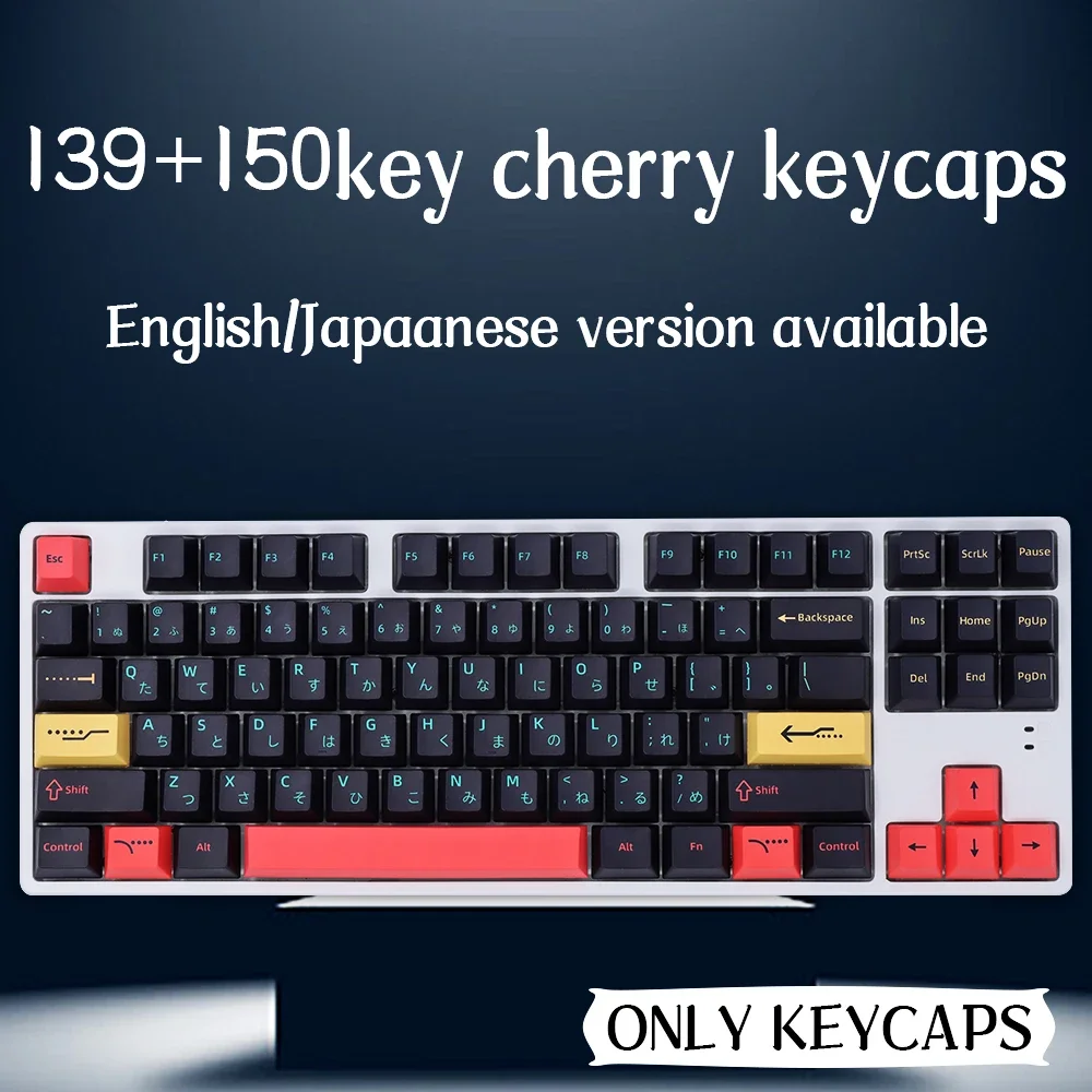 

Metropolis Customized Keycaps Cherry Profile Dye Sub for GMK Cherry MX Switch Compatible with 64~108 Mechanical Keyboards