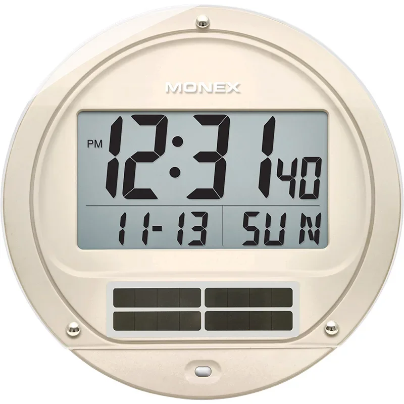 

wall clock Solar energy minimalist clock, electronic wall clock, living room, LCD light luxury calendar, electric wave clock