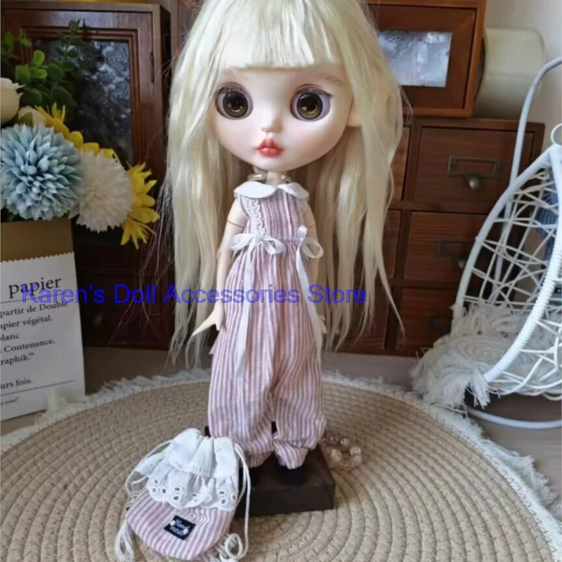 

2026 new vintage retro lace 2pcs jumpsuit+bags for landoudou/Blythe(Fit for Lulu,ymy24,Ob22,24,26,zone, Jenny)