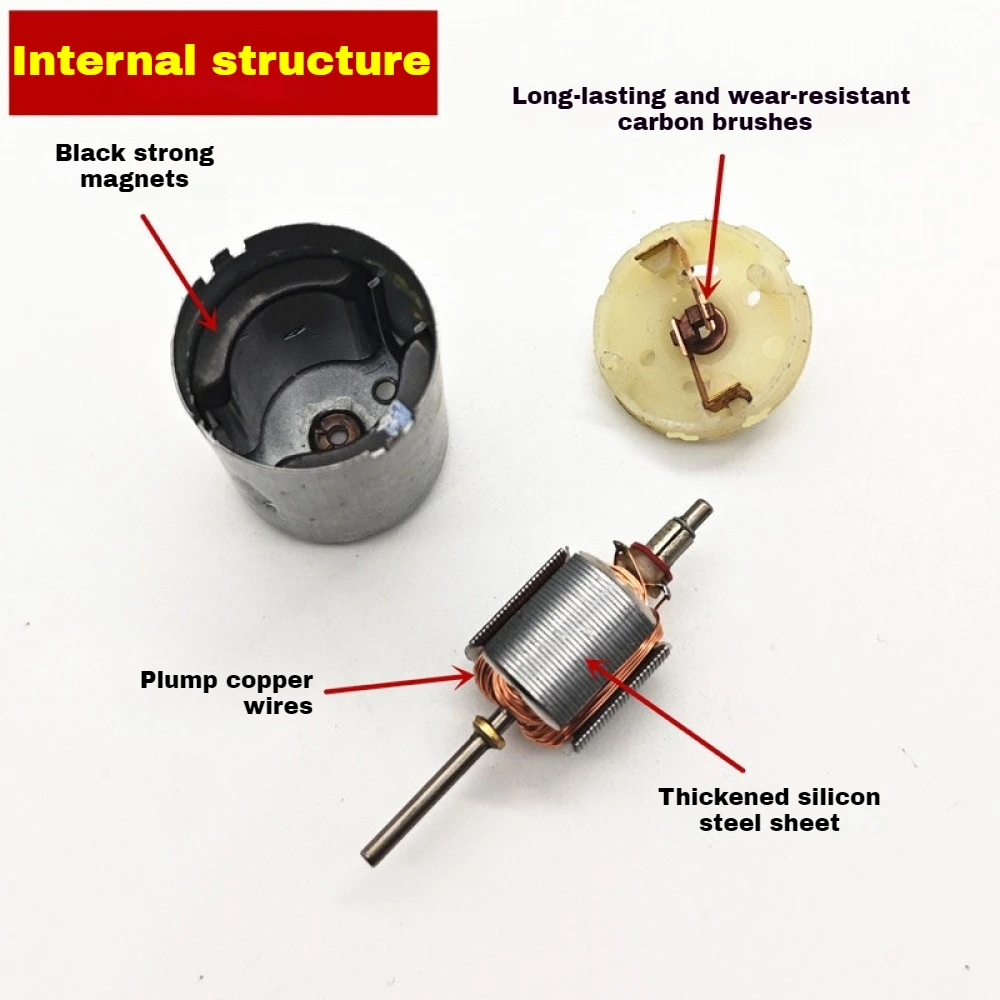 

1PCS R280 High-torque/High-voltage DC Motor Remote Control Car Circular Strong Magnetic Carbon Brush Motor DC3-9V/DC5-24V Motor