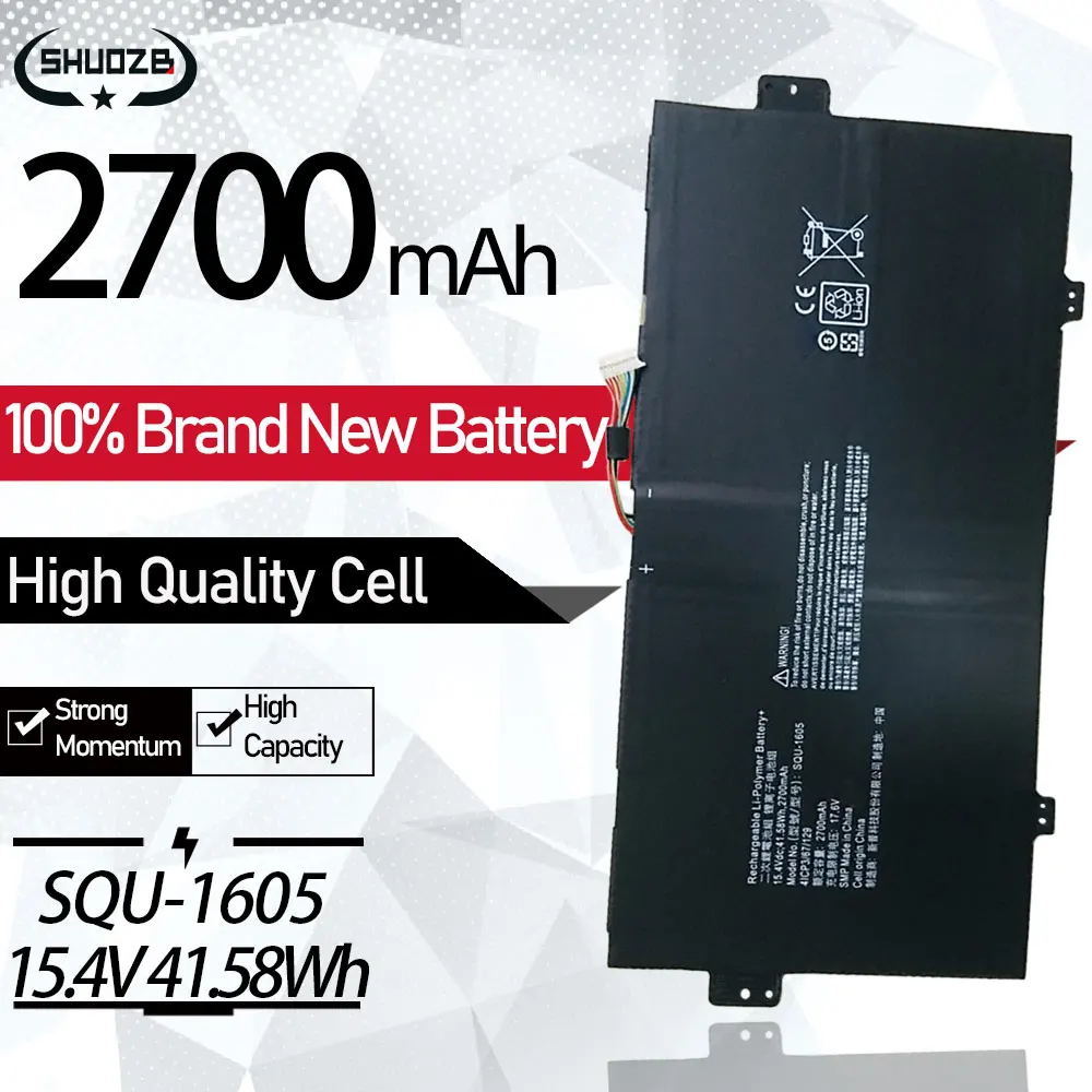 

New SQU-1605 41CP3/67/129 Battery For Acer Swift 7 S7-371 SF713 Spin 7 SP714-51 SF713-51 Series 15.4V 41.58Wh 2700mAh Free Tools