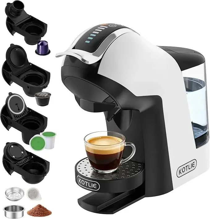 USA Stock 5 In 1 Coffee Maker, Single Serve Coffee Machine Compatible With K Cup, Nespresso Original, Dolce Gusto, ESE 44mm Pods