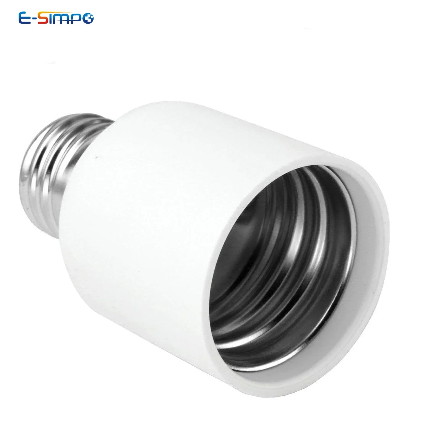 2PCS E40 To E27 Light Socket Adapter ExtenderLED PBT Porcelain Ceramic Mogul Highbay Base To Medium Screw Lampholder Converter