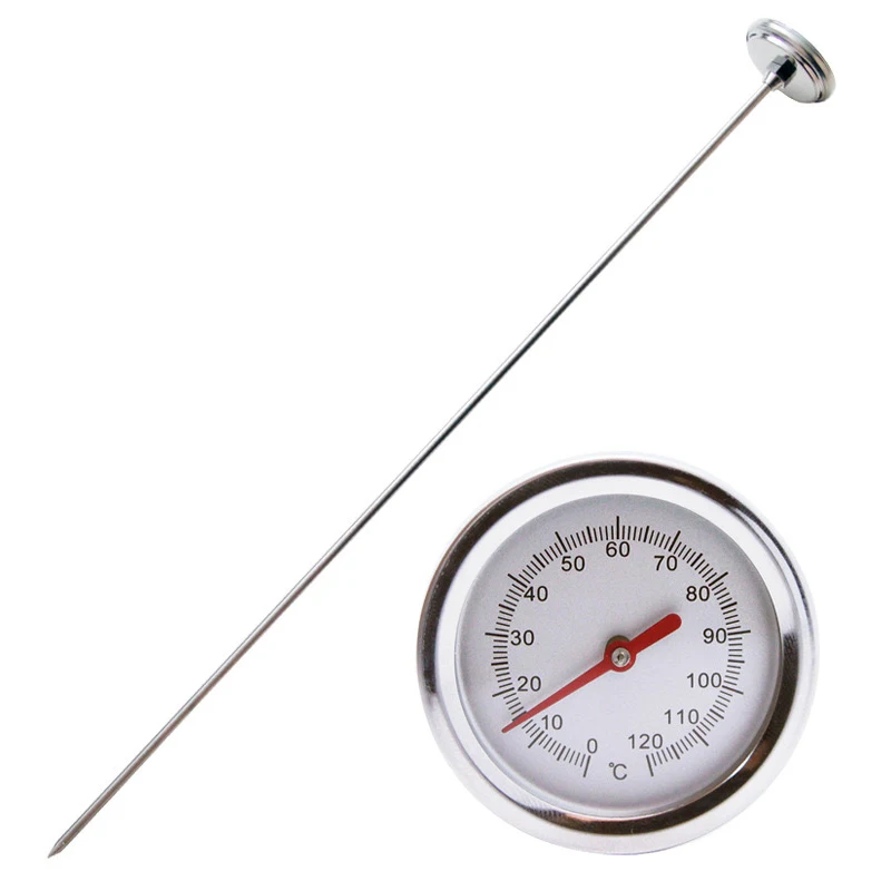 Compost soil thermometer bimetal stainless steel household probe outdoor food thermometer thermometer 50CM