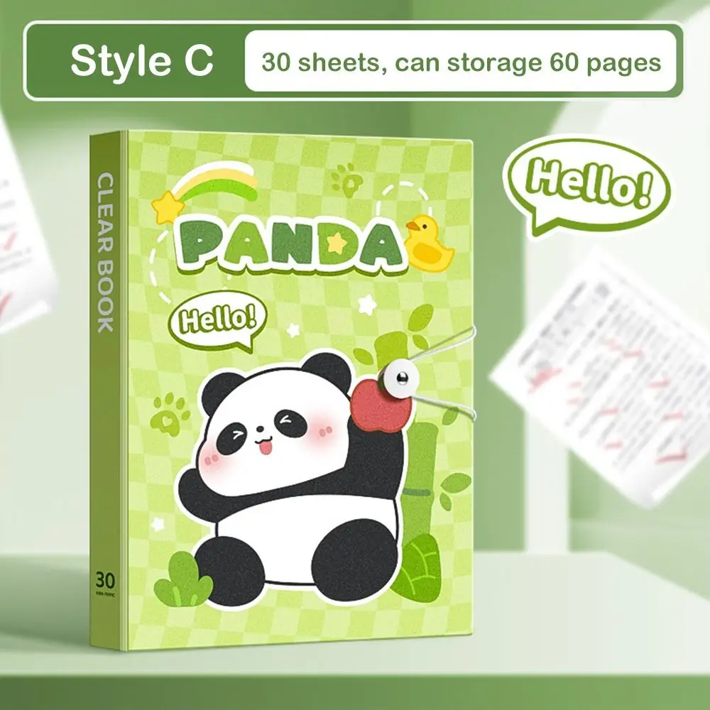 

Папка для файлов формата А4, 30/40/60 карманов, капибара, панда, красивый органайзер для файлов формата А4, архива, тестовая бумага, папка для документов