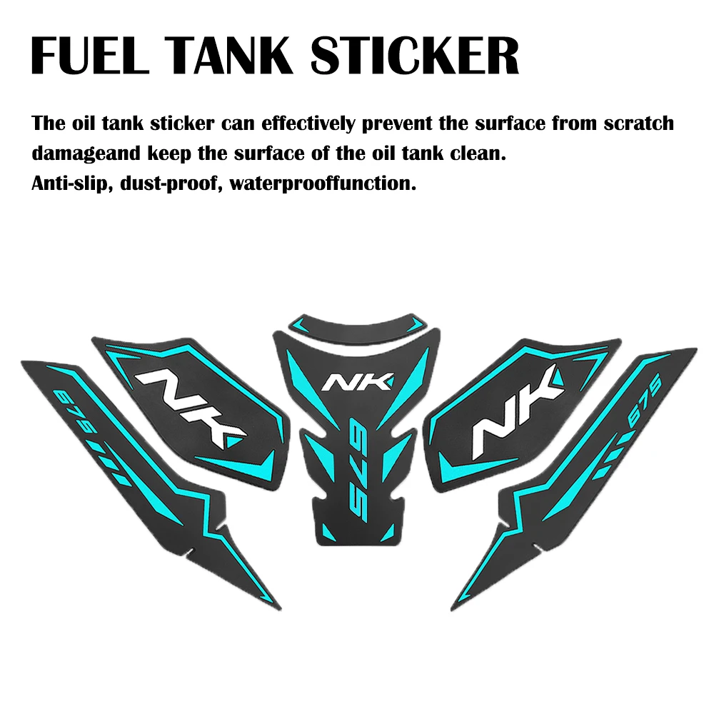 دراجة نارية الملحقات ملصق مائي عدة خزان الوقود وسادة واقية مكافحة زلة الجانب خزان الوقود وسادة ل CFMOTO 675NK 675 NK 2024-2025