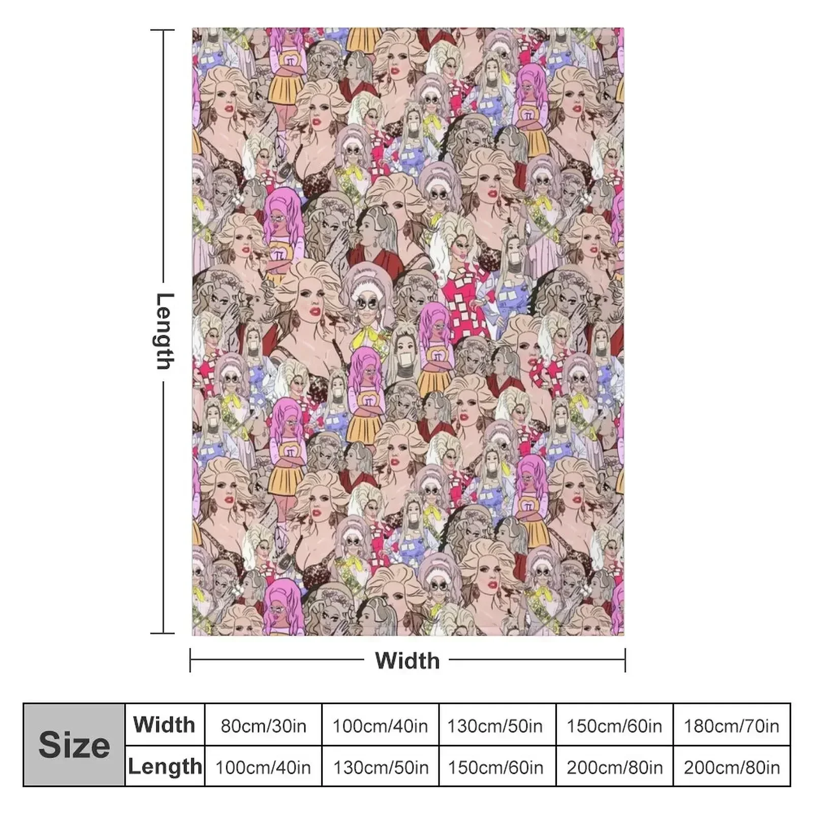 Katya and trixie pattern Throw Blanket couch cozy soft plush fuzzy picnic outdoor blanket