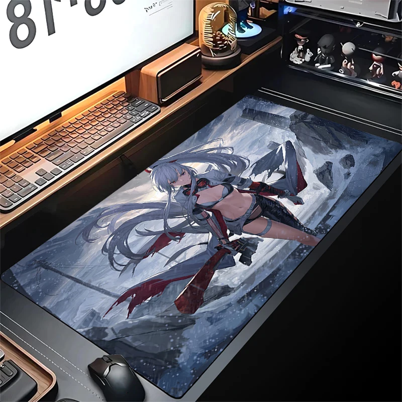 

HD Print Anime Girl Mouse Pad Large Mousepad Gamer Premium Gaming Mouse Mat 90x40cm Computer Desk Mat Locking Edge Keyboard Pad