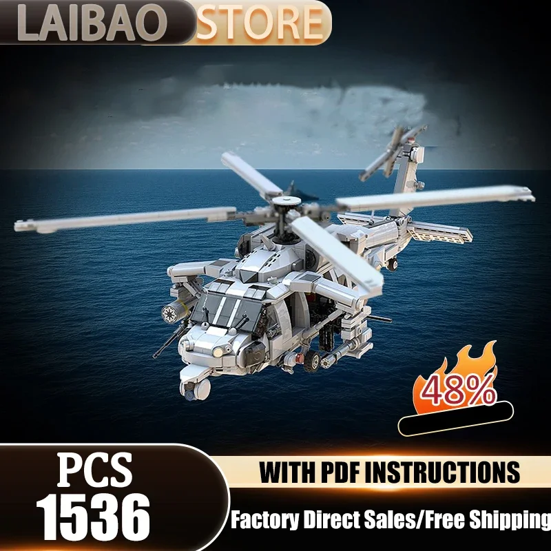Modelo de nave espacial, bloques de construcción MOC, modelo de helicóptero Knight Eagle, ladrillos de tecnología, juguetes de montaje navideños, regalos de construcción.