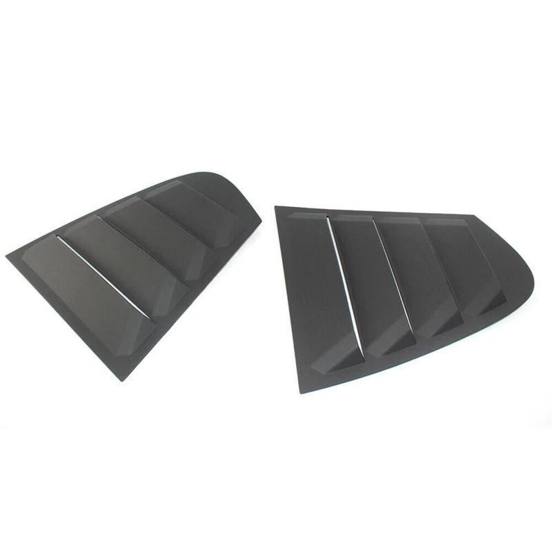 2X Matte Black Rear Side Window Louvers Scoop Cover Vent For -BMW F30 3-Series 2012-2016