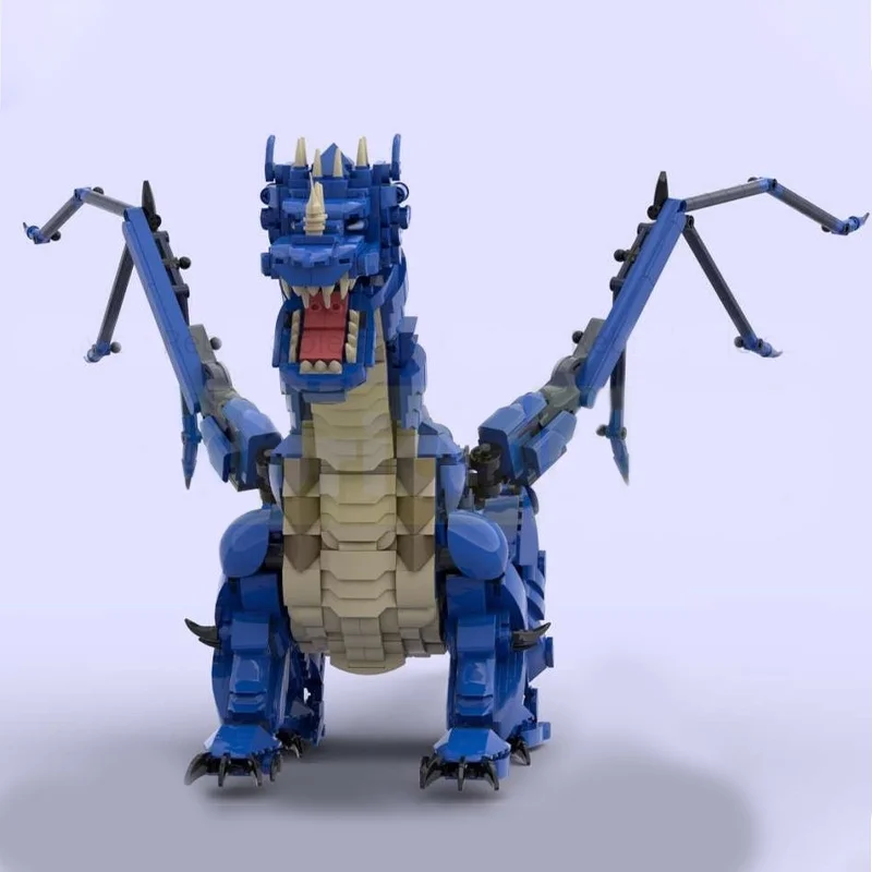 

1816PCS MOC Blue Dragon Lightning Premium Fantasy Creature DIY Model Building Blocks Birthday Toys Gift