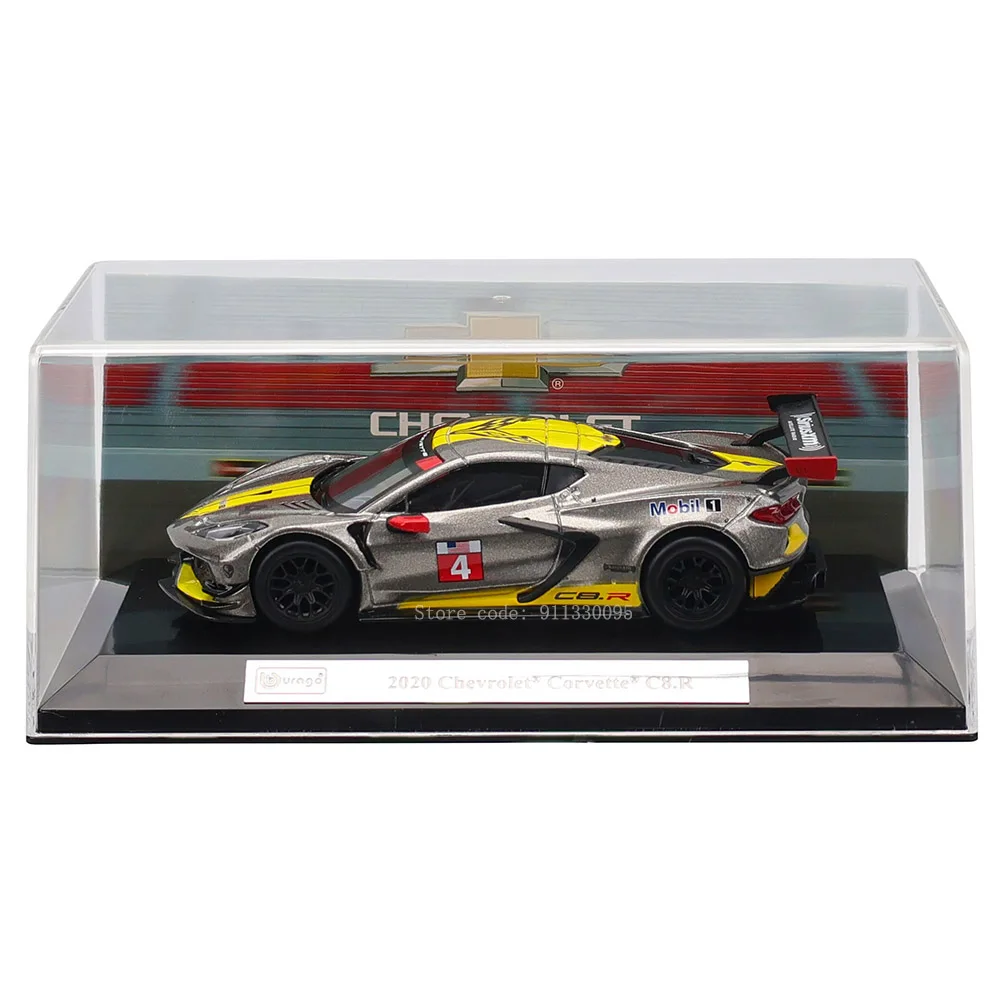 Bburago 1:43 Audi S1 2020 Corvette C8R Romeo GTAm Alloy Luxury Vehicle Diecast Pull Back Cars Model Toy Collection Gift