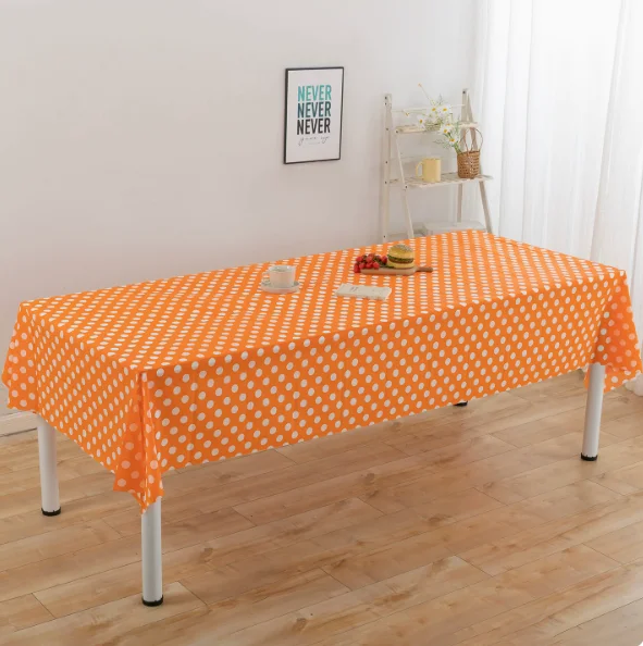1pc Polka Dots Tablecloths, Featuring a Romantic Holiday Design, Suitable for Disposable Use at Picnics