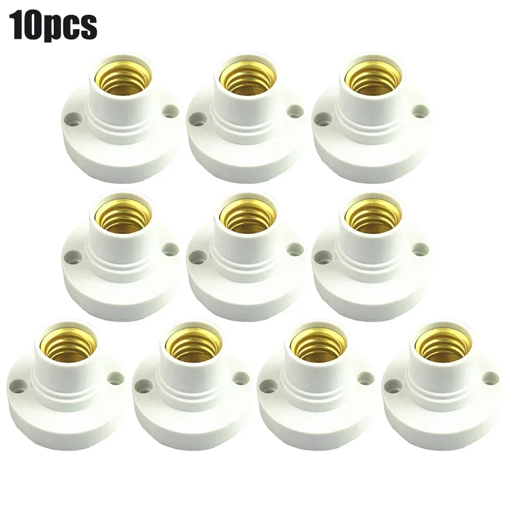 10Pcs E14 Light Bulb Socket Screw Lamp Surface Fixing Base Holder Edison Screw Socket 100-230V Lamp Holder