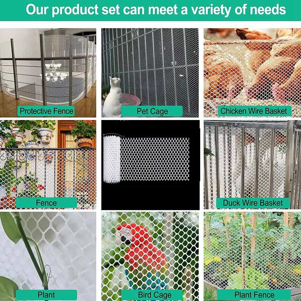 ABKJ-Plastic Chicken Wire Fence Mesh,Fencing Wire For Gardening, Poultry Fencing, Chicken Wire Frame For Floral Netting