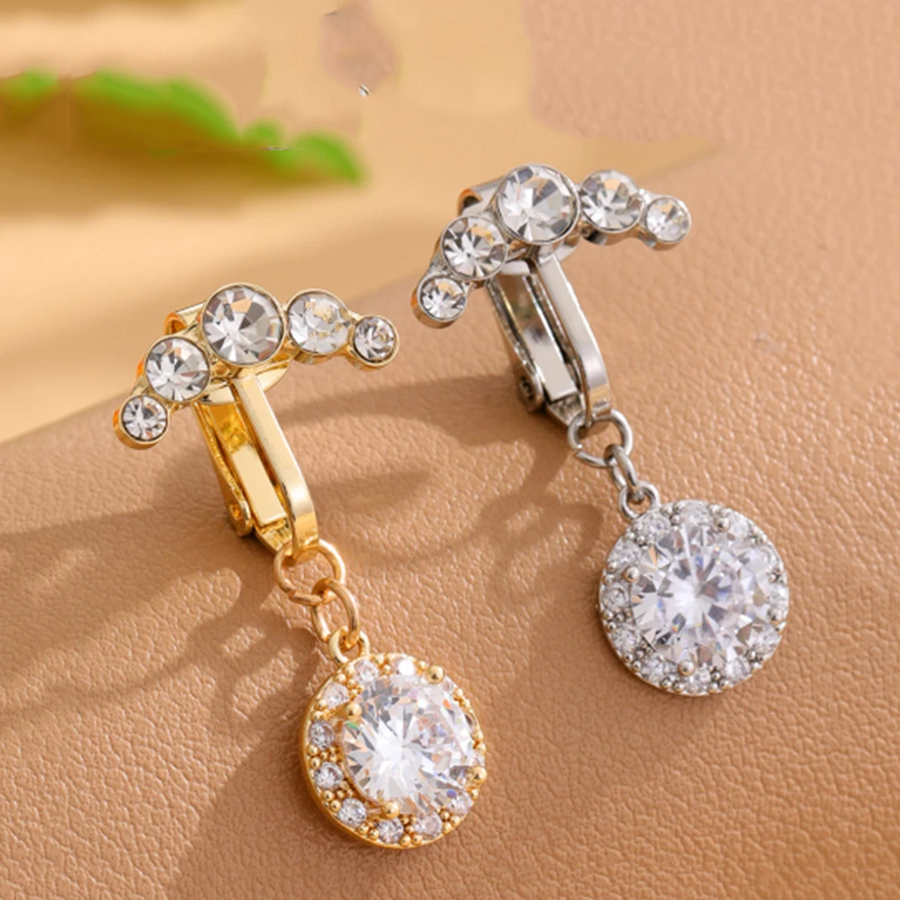 Faux Fake Belly Button Ring, 3/5 Reverse Crystals