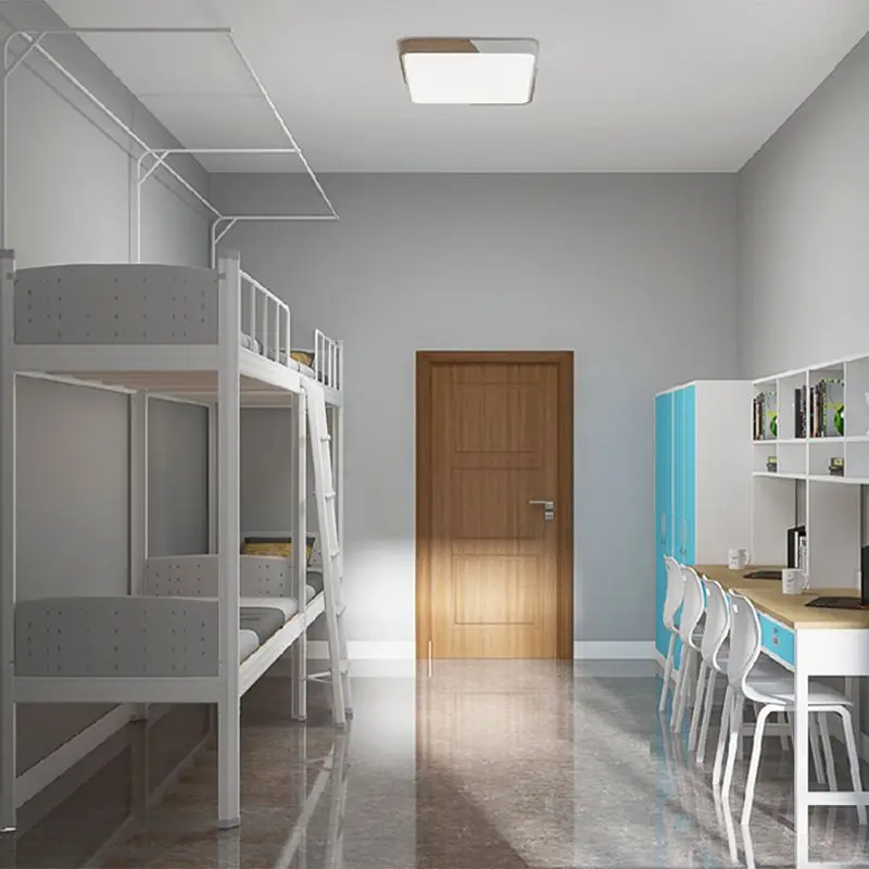 Wrought iron School student dormitory Three-person locker Iron Bunk bed Student bed