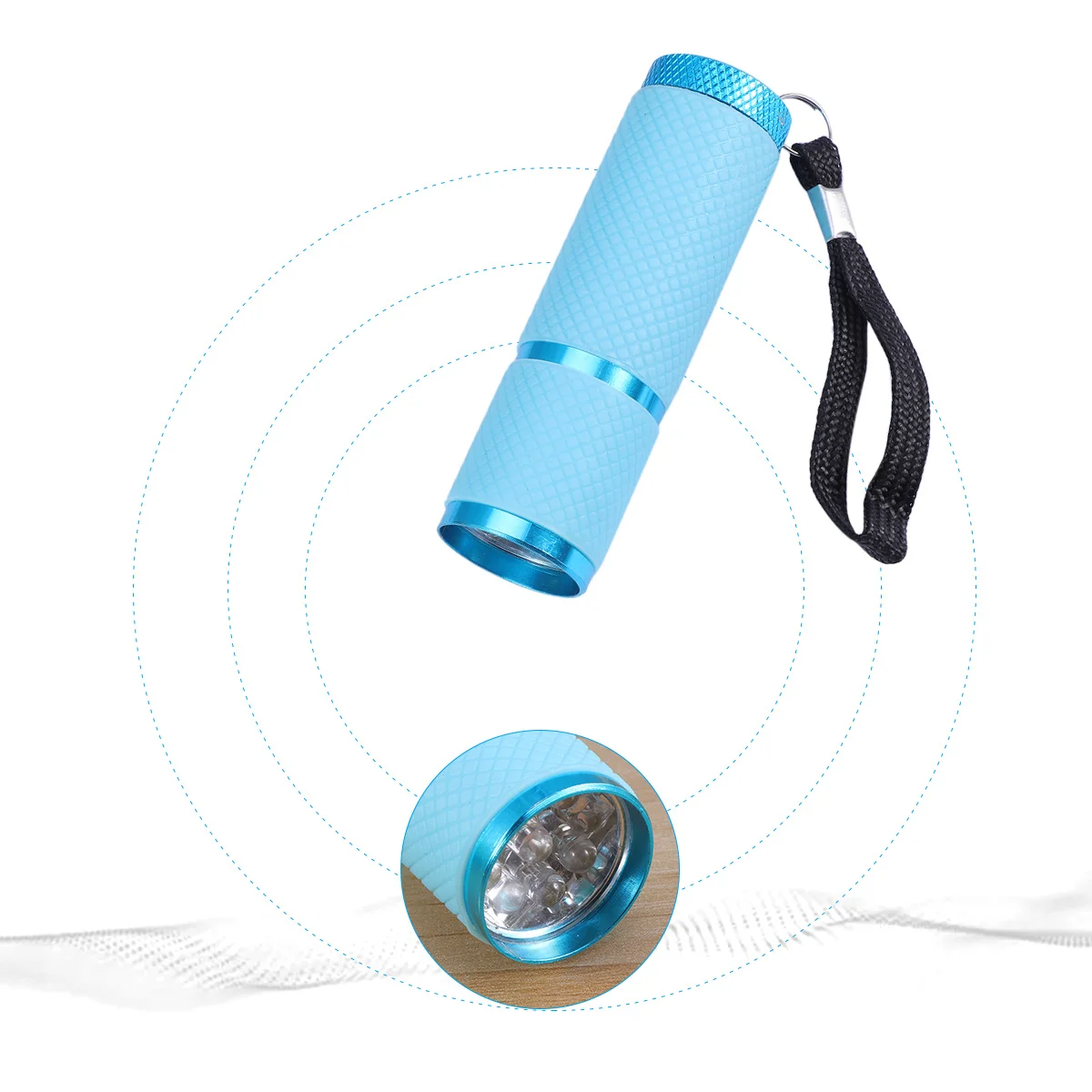 Uv Flashlight Torch 9 LED Aluminum Alloy Handheld Waterproof Anti-Slip for Night Activities Camping Hiking Money Authentication