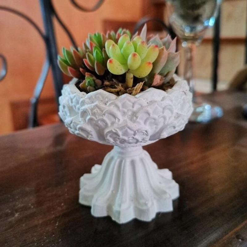 

91AC Holders Silicone Molds Resin Lotus-Flower Candlestick Epoxy Casting Molds for DIY Crafts Trinket-Container Mold